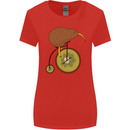 Funny Cycling Kiwi Bicycle Bike Womens Wider Cut T-Shirt Red