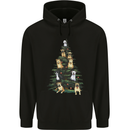 Funny Dog Christmas Tree Childrens Kids Hoodie Black