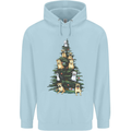 Funny Dog Christmas Tree Childrens Kids Hoodie Light Blue