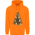 Funny Dog Christmas Tree Childrens Kids Hoodie Orange