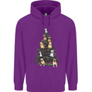 Funny Dog Christmas Tree Childrens Kids Hoodie Purple