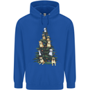 Funny Dog Christmas Tree Childrens Kids Hoodie Royal Blue