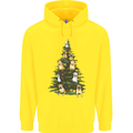 Funny Dog Christmas Tree Childrens Kids Hoodie Yellow