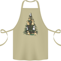 Funny Dog Christmas Tree Cotton Apron 100% Organic Khaki