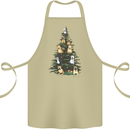 Funny Dog Christmas Tree Cotton Apron 100% Organic Khaki