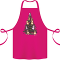 Funny Dog Christmas Tree Cotton Apron 100% Organic Pink