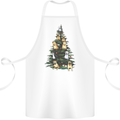 Funny Dog Christmas Tree Cotton Apron 100% Organic White