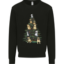 Funny Dog Christmas Tree Kids Sweatshirt Jumper Black