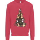 Funny Dog Christmas Tree Kids Sweatshirt Jumper Heliconia
