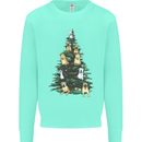 Funny Dog Christmas Tree Kids Sweatshirt Jumper Peppermint