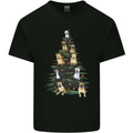 Funny Dog Christmas Tree Kids T-Shirt Childrens Black