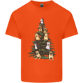 Funny Dog Christmas Tree Kids T-Shirt Childrens Orange