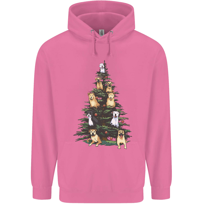 Funny Dog Christmas Tree Mens 80% Cotton Hoodie Azelea