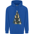 Funny Dog Christmas Tree Mens 80% Cotton Hoodie Royal Blue