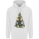 Funny Dog Christmas Tree Mens 80% Cotton Hoodie White