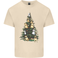 Funny Dog Christmas Tree Mens Cotton T-Shirt Tee Top Natural