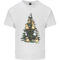 Funny Dog Christmas Tree Mens Cotton T-Shirt Tee Top White