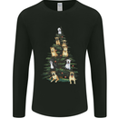 Funny Dog Christmas Tree Mens Long Sleeve T-Shirt Black