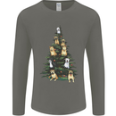 Funny Dog Christmas Tree Mens Long Sleeve T-Shirt Charcoal