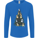 Funny Dog Christmas Tree Mens Long Sleeve T-Shirt Royal Blue
