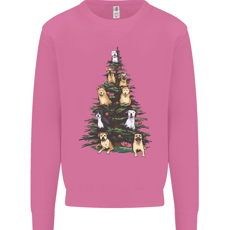 Funny Dog Christmas Tree Mens Sweatshirt Jumper Azalea