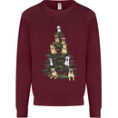 Funny Dog Christmas Tree Mens Sweatshirt Jumper Maroon