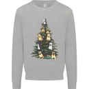Funny Dog Christmas Tree Mens Sweatshirt Jumper Sports Grey