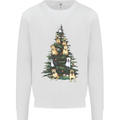 Funny Dog Christmas Tree Mens Sweatshirt Jumper White