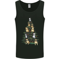 Funny Dog Christmas Tree Mens Vest Tank Top Black