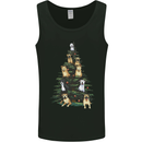 Funny Dog Christmas Tree Mens Vest Tank Top Black
