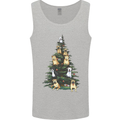 Funny Dog Christmas Tree Mens Vest Tank Top Sports Grey