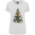 Funny Dog Christmas Tree Womens Wider Cut T-Shirt White