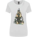 Funny Dog Christmas Tree Womens Wider Cut T-Shirt White