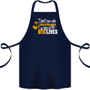 Funny Dog & Movie Lover Cotton Apron 100% Organic Navy Blue