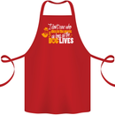 Funny Dog & Movie Lover Cotton Apron 100% Organic Red