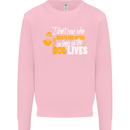 Funny Dog & Movie Lover Kids Sweatshirt Jumper Light Pink