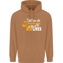 Funny Dog & Movie Lover Mens 80% Cotton Hoodie Caramel Latte