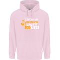 Funny Dog & Movie Lover Mens 80% Cotton Hoodie Light Pink