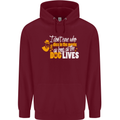 Funny Dog & Movie Lover Mens 80% Cotton Hoodie Maroon