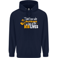 Funny Dog & Movie Lover Mens 80% Cotton Hoodie Navy Blue