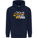 Funny Dog & Movie Lover Mens 80% Cotton Hoodie Navy Blue