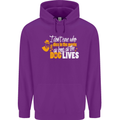 Funny Dog & Movie Lover Mens 80% Cotton Hoodie Purple