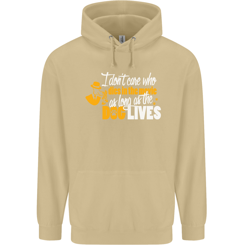 Funny Dog & Movie Lover Mens 80% Cotton Hoodie Sand