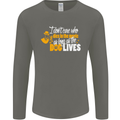 Funny Dog & Movie Lover Mens Long Sleeve T-Shirt Charcoal