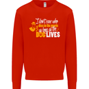 Funny Dog & Movie Lover Mens Sweatshirt Jumper Bright Red