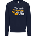 Funny Dog & Movie Lover Mens Sweatshirt Jumper Navy Blue