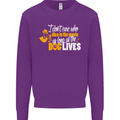 Funny Dog & Movie Lover Mens Sweatshirt Jumper Purple