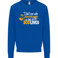 Funny Dog & Movie Lover Mens Sweatshirt Jumper Royal Blue