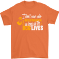 Funny Dog & Movie Lover Mens T-Shirt Cotton Gildan Orange