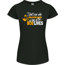 Funny Dog & Movie Lover Womens Petite Cut T-Shirt Black